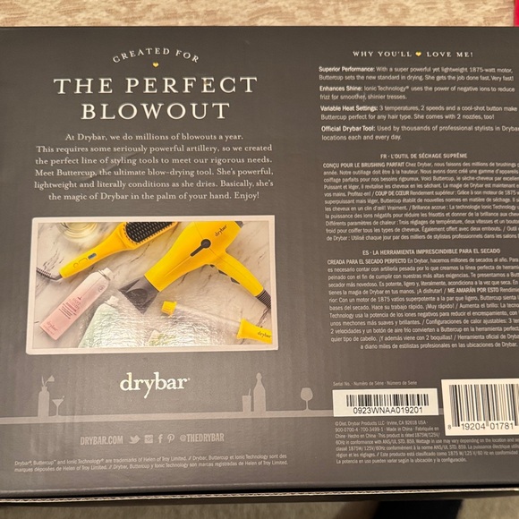 Drybar Buttercup Yellow Blow Dryer - Picture 2 of 6